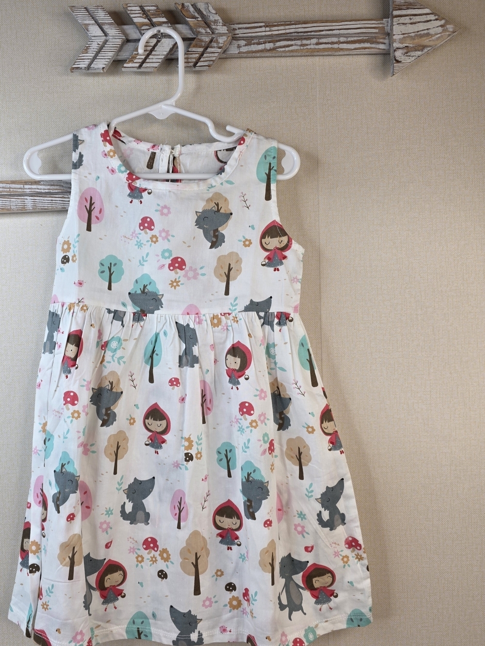New 4T Cute Little Red Riding Hood Cotton Dress